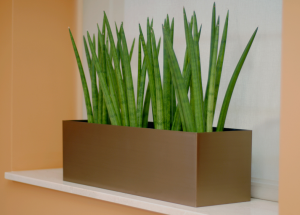 Vista Metallic Rectangle Planter