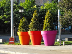 Giant Flower Pots by meddygarnet