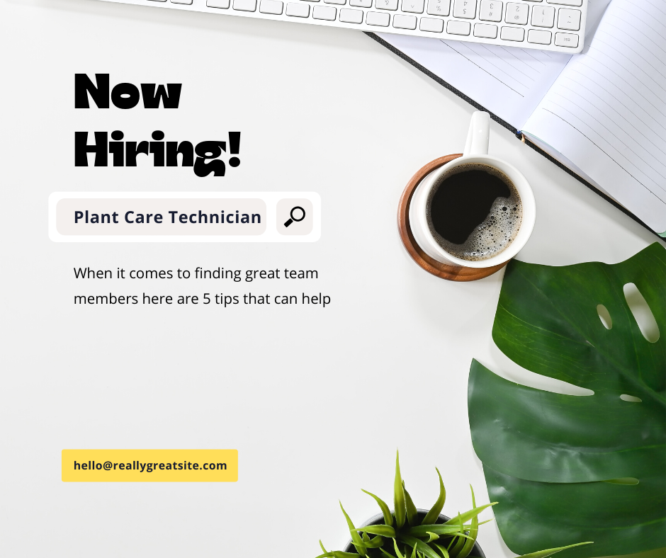 GraphicNowHiringPlantCareTechnician1 NewPro Blog