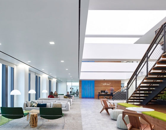 forest city office entry lobby and stairway