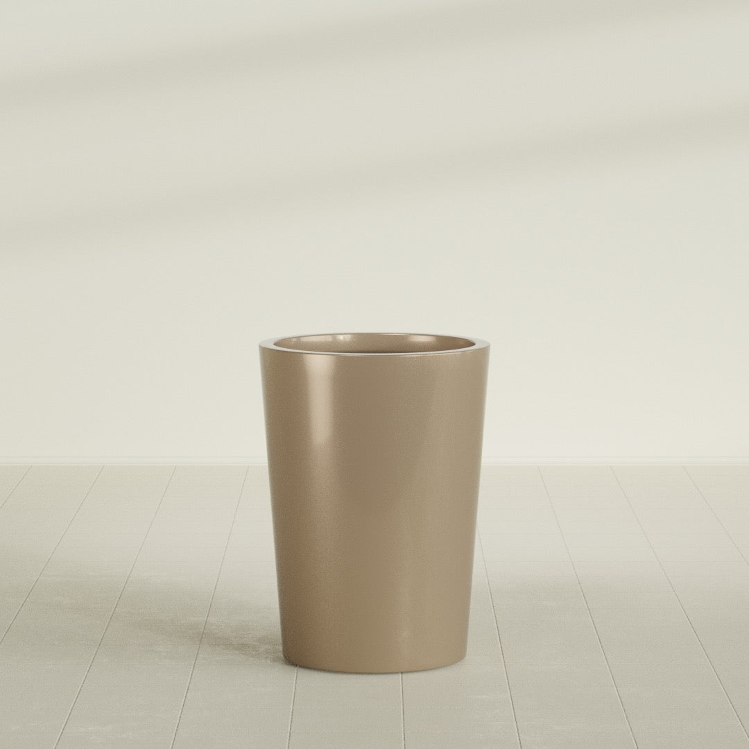 Tegel Large Round Fiberglass Planter - 22 in x 22 in x 30 in - Metallic Gold - Metallic Gold,22 in x 22 in x 30 in