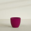 Wannsee Large Round Fiberglass Planter - 39 in x 39 in x 34 in - Gloss Eggplant - Gloss Eggplant,39 in x 39 in x 34 in