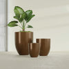 Valencia Large Round Fiberglass Planter - 27 in x 27 in x 31 in - Metallic Bronze - Metallic Bronze,27 in x 27 in x 31 in