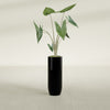 Saint Tropez Large Tall Round Fiberglass Planter - 12 in x 12 in x 32 in - Gloss Black - Gloss Black,12 in x 12 in x 32 in