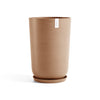 Oslo Medium Round Planter - 13.8 in x 13.8 in x 20.3 in - Planter + Saucer - Terracotta - Terracotta,13.75 in x 13.75 in x 20.25 in,Planter + Saucer
