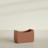 Seoul Large Curved Abstract Fiberglass Planter - 36 in x 16 in x 24 in - Matte Terracotta - Matte Terracotta,36 in x 16 in x 24 in