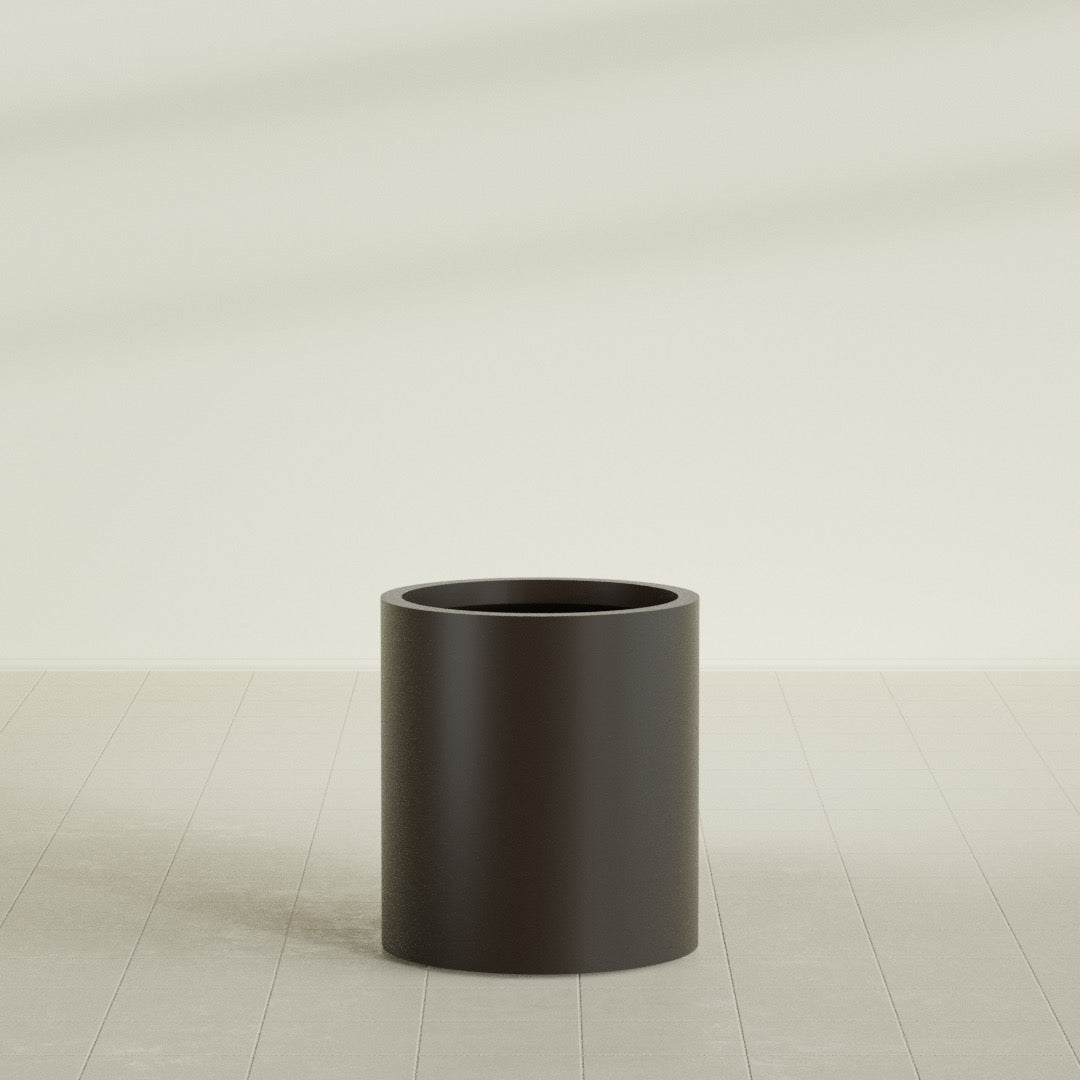 Rio Grande Medium Round Fiberglass Planter - 18 in x 18 in x 20 in - Matte Brown - Matte Brown,18 in x 18 in x 20 in