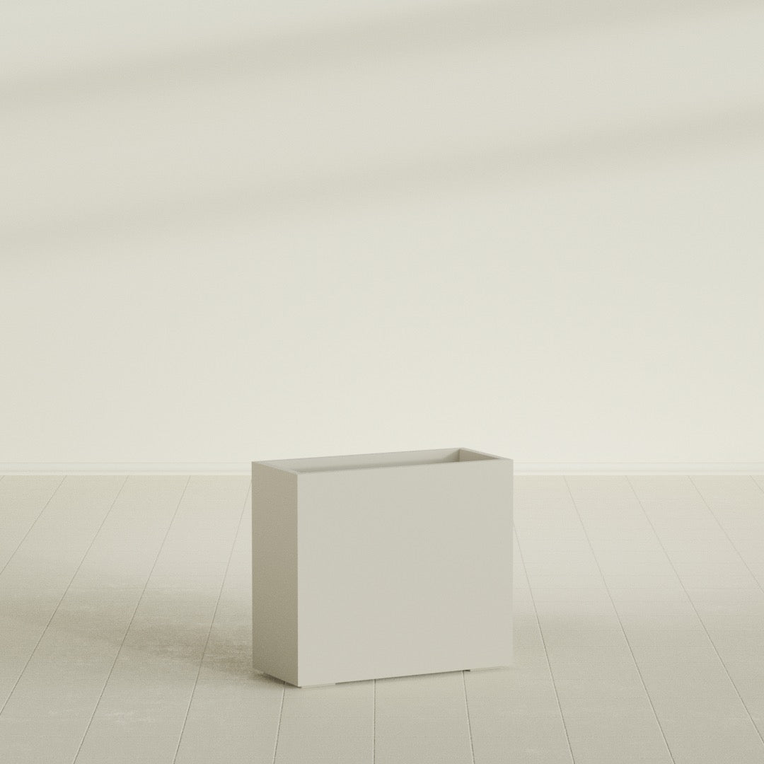 Potsdam Large Rectangle Fiberglass Planter - 36 in x 16 in x 32 in - Satin Beige - Satin Beige,36 in x 16 in x 32 in