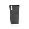 Rotterdam Medium Tall Square Planter - 12.25 in x 12.25 in x 22 in - Planter + Saucer - Dark Grey - Dark Grey,12.25 in x 12.25 in x 22 in,Planter + Saucer