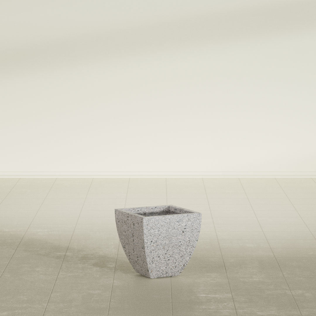ProTone Fiberglass Premium Finish Tapered Square Square Planter - 12 in x 12 in x 12 in - StoneLight - Pearlstone - StoneLight - Pearlstone,12 in x 12 in x 12 in