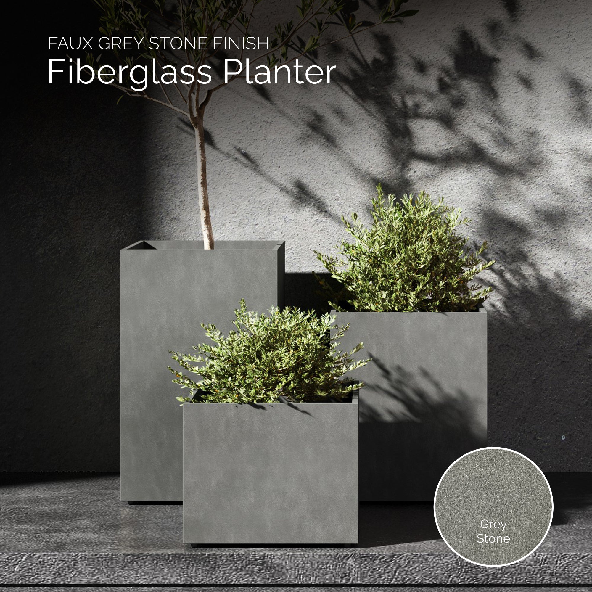 Reglito - 19.7in x 19.7in x 31.5in - Grey Stone - Grey Stone,19.75 in x 19.75 in x 31.5 in