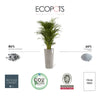 Amsterdam Mid High Medium Tall Round Planter - 13.5 in x 13.5 in x 26 in - Taupe - Taupe,13.5 in x 13.5 in x 26 in,Planter Only