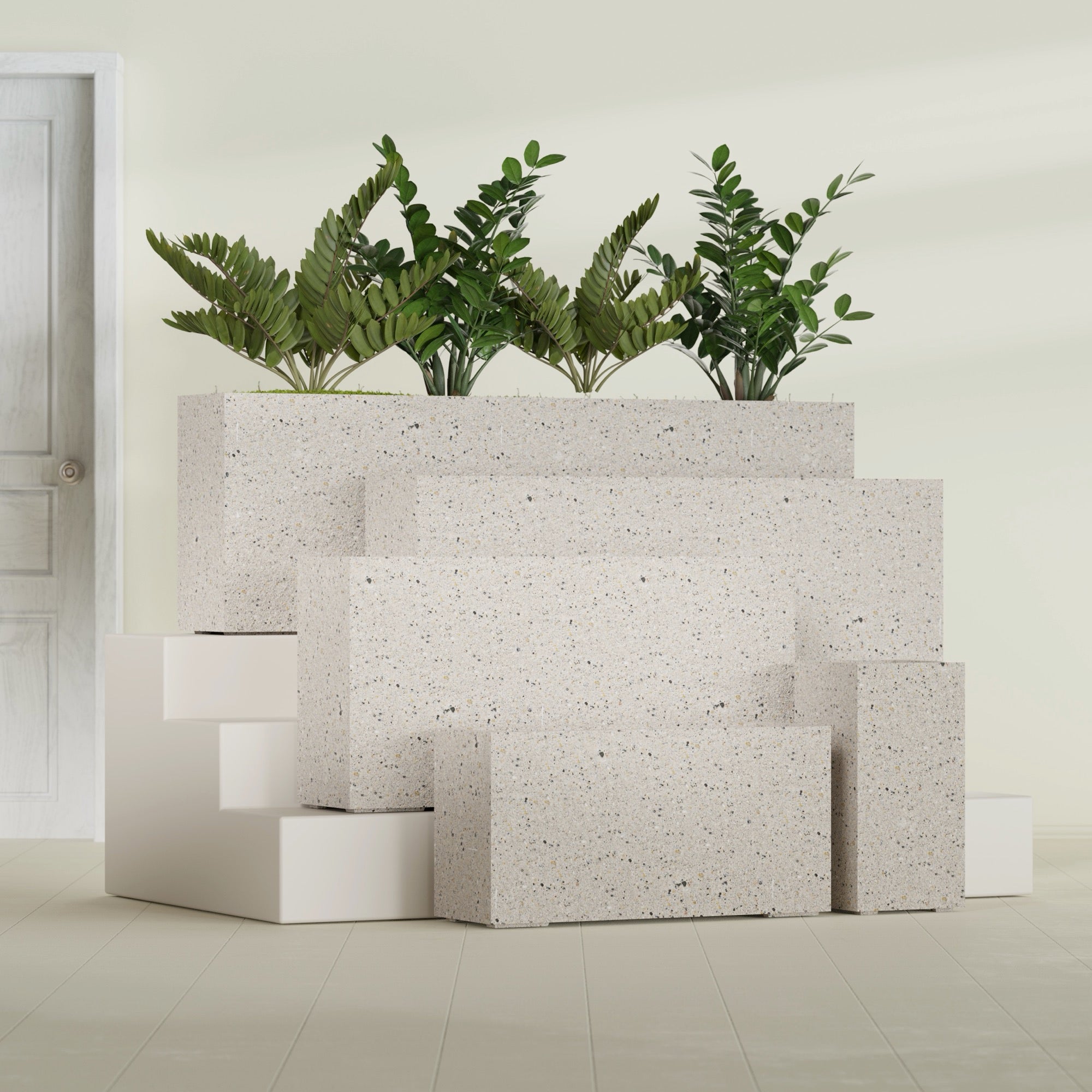 12"-Wide Rectangle - 36in x 12in x 24in - StoneLight - Pearlstone - StoneLight - Pearlstone,36 in x 12 in x 24 in