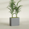 Potsdam Large Rectangle Fiberglass Planter - 36 in x 16 in x 32 in - Metallic Gunmetal - Metallic Gunmetal,36 in x 16 in x 32 in