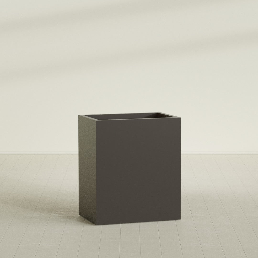 Darwin Large Rectangle Fiberglass Planter - 36 in x 24 in x 42 in - Matte Brown - Matte Brown,36 in x 24 in x 42 in