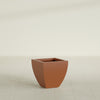 Lima Small Tapered Square Fiberglass Planter - 16 in x 16 in x 16 in - Matte Terracotta - Matte Terracotta,16 in x 16 in x 16 in