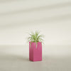 Hollywood Medium Rectangle Fiberglass Planter - 12 in x 12 in x 24 in - Gloss Pink Violet - Gloss Pink Violet,12 in x 12 in x 24 in