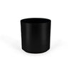Small Round Metallic Plastic Planter - 14.5 in x 14.5 in x 14 in - Brushed Flat Black - Brushed Flat Black,14.5 in x 14.5 in x 14 in - Brushed Flat Black,14.5 in x 14.5 in x 14 in