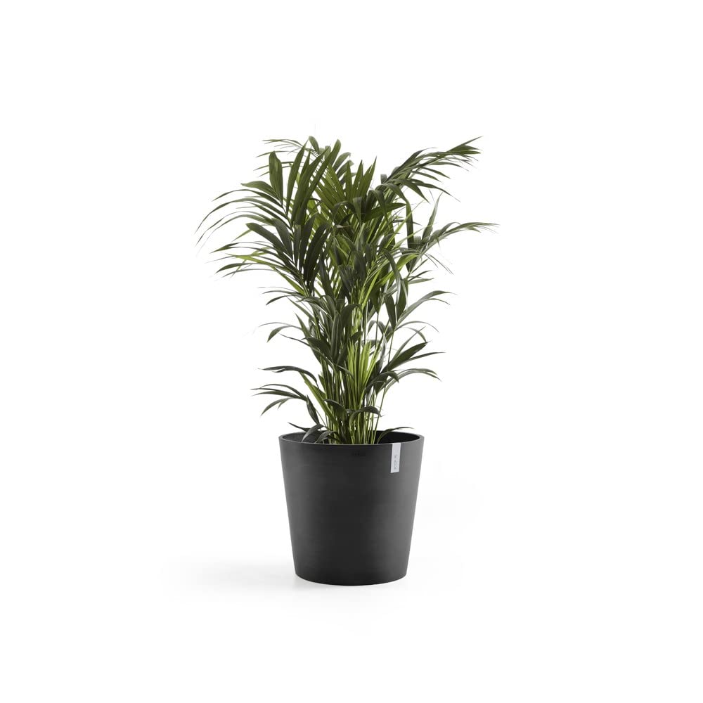 Amsterdam Medium Round Planter - 23.5 in x 23.5 in x 21.5 in - Dark Grey - Dark Grey,23.5 in x 23.5 in x 21.5 in,Planter Only
