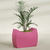 Seoul Extra Large Curved Abstract Fiberglass Planter - 48 in x 20 in x 36 in - Gloss Pink Violet - Gloss Pink Violet,48 in x 20 in x 36 in
