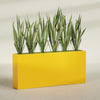 Delray Extra Large Long Rectangle Fiberglass Planter - 72 in x 12 in x 32 in - Gloss Saffron - Gloss Saffron,72 in x 12 in x 32 in