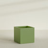 Montroy Large Cube Square Fiberglass Planter - 40 in x 40 in x 40 in - Satin Green - Satin Green,40 in x 40 in x 40 in