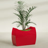 Seoul Extra Large Curved Abstract Fiberglass Planter - 48 in x 20 in x 36 in - Gloss Red - Gloss Red,48 in x 20 in x 36 in