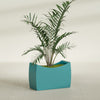Seoul Large Curved Abstract Fiberglass Planter - 36 in x 16 in x 24 in - Satin Sea Foam - Satin Sea Foam,36 in x 16 in x 24 in