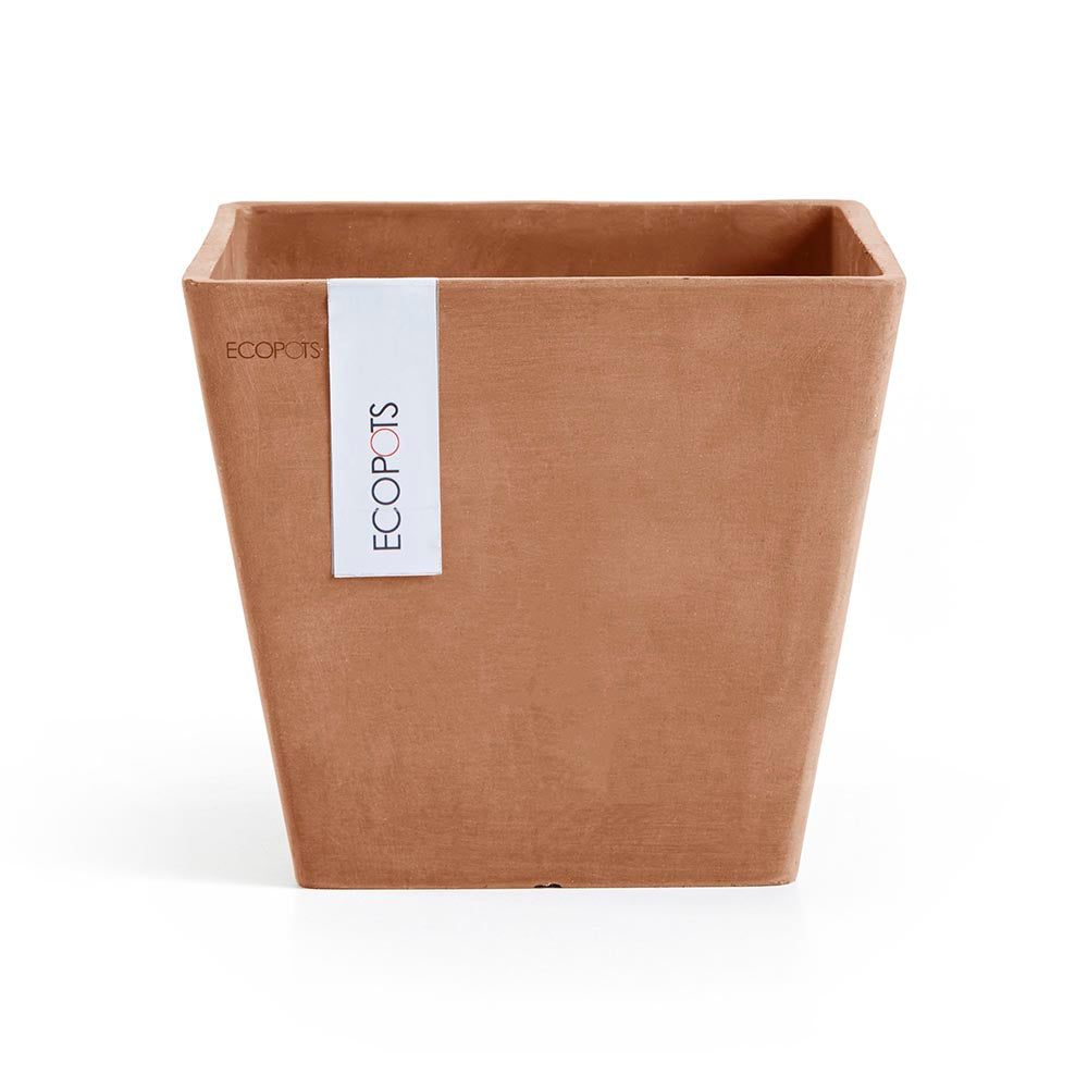 Rotterdam Small Square Planter - 19.75 in x 19.75 in x 17.25 in - Planter + Watering System - Terracotta - Terracotta,19.75 in x 19.75 in x 17.25 in,Planter + Watering System