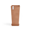 Rotterdam High Medium Square Planter - 12.6 in x 12.6 in x 27.5 in - Planter + Saucer - Terracotta - Terracotta,12.5 in x 12.5 in x 27.5 in,Planter + Saucer