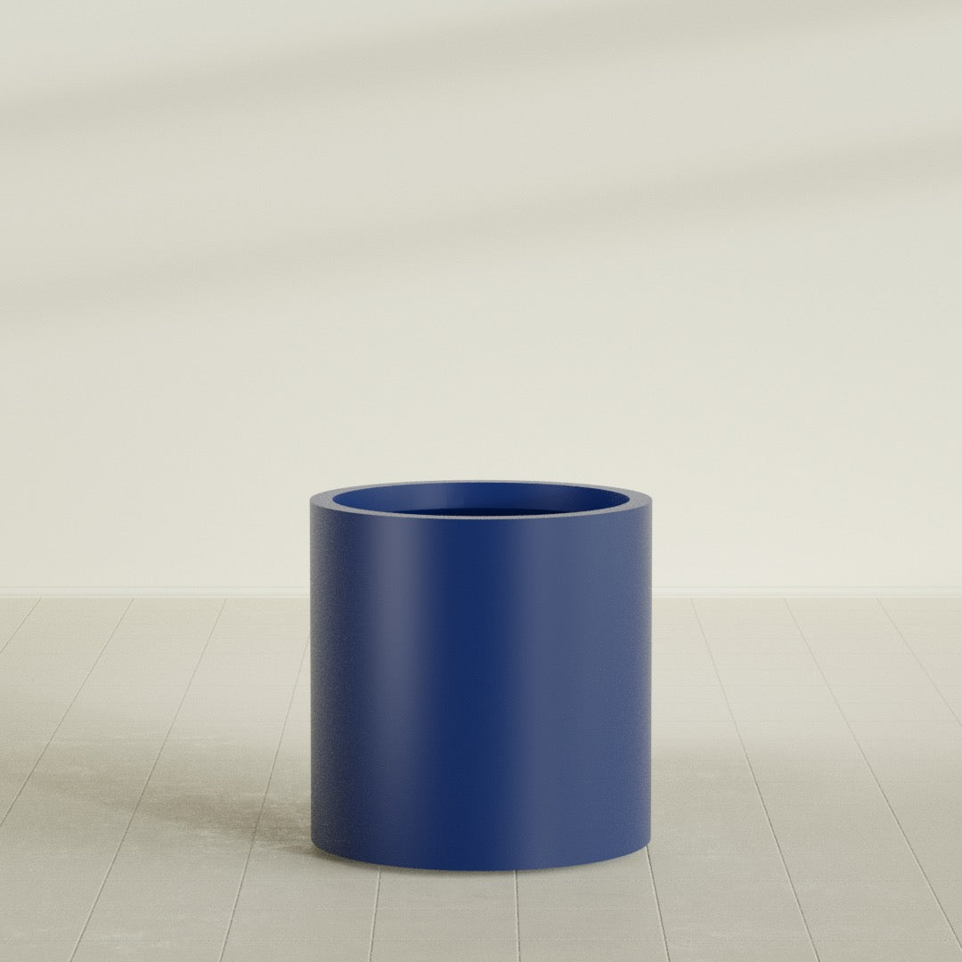 Rio Grande Medium Round Fiberglass Planter - 22 in x 22 in x 22 in - Matte Cobalt Blue - Matte Cobalt Blue,22 in x 22 in x 22 in