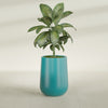 Tall Hayden Medium Round Fiberglass Planter - 15 in x 15 in x 23 in - Satin Sea Foam - Satin Sea Foam,15 in x 15 in x 23 in