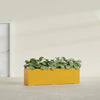 Hudson Extra Large Long Rectangle Fiberglass Planter - 100 in x 18 in x 28 in - Gloss Saffron - Gloss Saffron,100 in x 18 in x 28 in