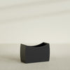 Seoul Large Curved Abstract Fiberglass Planter - 36 in x 16 in x 24 in - Matte Black - Matte Black,36 in x 16 in x 24 in