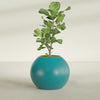 Globe Large Sphere Fiberglass Planter - 30 in x 30 in x 24 in - Satin Sea Foam - Satin Sea Foam,30 in x 30 in x 24 in