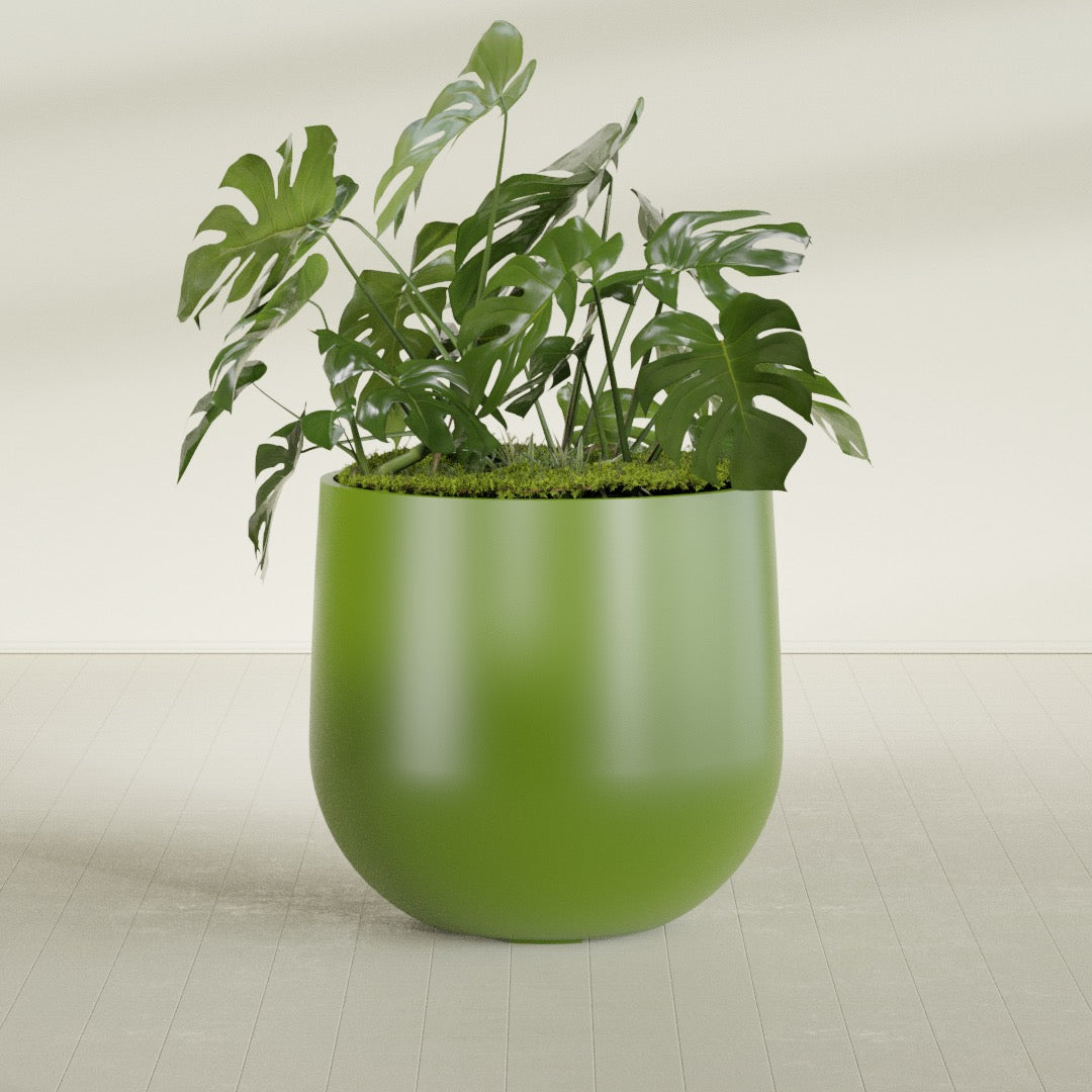 Westfield - 15in diam. x 14in - Satin Green - Satin Green,38 in diam. x 36 in H