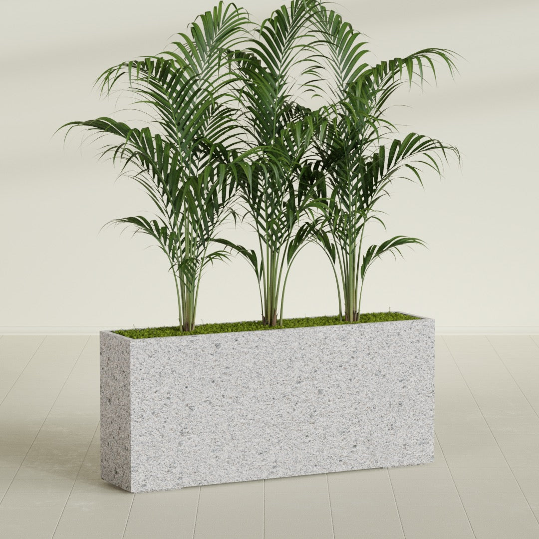ProTone Fiberglass Premium Finish Extra Large Rectangle Planter - 72 in x 16 in x 32 in - StoneLight - Greystone - StoneLight - Greystone,72 in x 16 in x 32 in