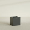 Montroy Medium Cube Square Fiberglass Planter - 28 in x 28 in x 28 in - Matte Charcoal - Matte Charcoal,28 in x 28 in x 28 in