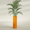 Corry Large Tall Cylinder Fiberglass Planter - 12 in x 12 in x 36 in - Gloss Tangerine - Gloss Tangerine,30 in x 30 in x 32 in