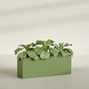 Miami Extra Large Narrow Rectangle Fiberglass Planter - 48 in x 12 in x 18 in - Satin Green - Satin Green,48 in x 12 in x 18 in