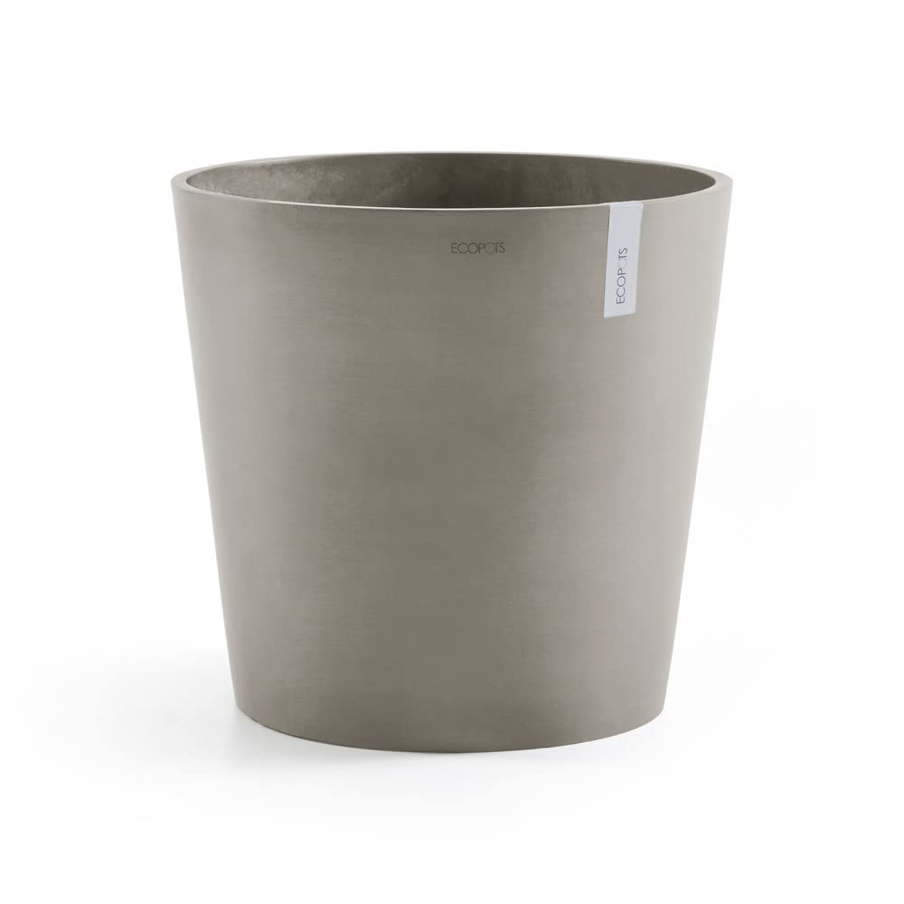 Amsterdam Small Round Planter - 19.8 in x 19.8 in x 17.3 in - Taupe - Taupe,19.75 in x 19.75 in x 17.25 in,Planter Only