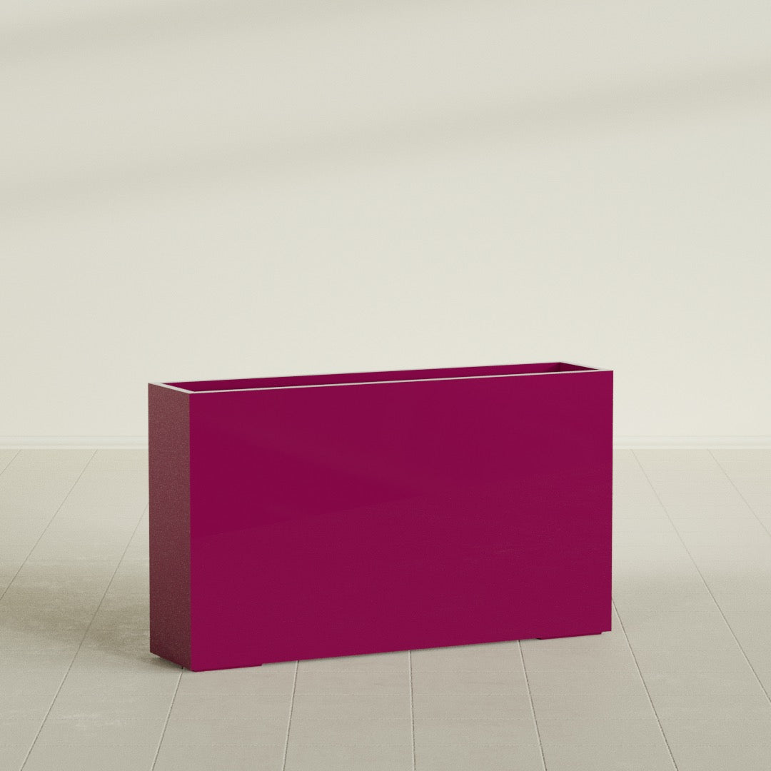Perth Extra Large Long Rectangle Fiberglass Planter - 72 in x 16 in x 42 in - Gloss Eggplant - Gloss Eggplant,72 in x 16 in x 42 in