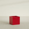 Montroy Medium Cube Square Fiberglass Planter - 28 in x 28 in x 28 in - Gloss Red - Gloss Red,28 in x 28 in x 28 in