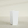 Toulan Large Tall Tapered Square Fiberglass Planter - 18 in x 18 in x 36 in - Matte White - Matte White,18 in x 18 in x 36 in