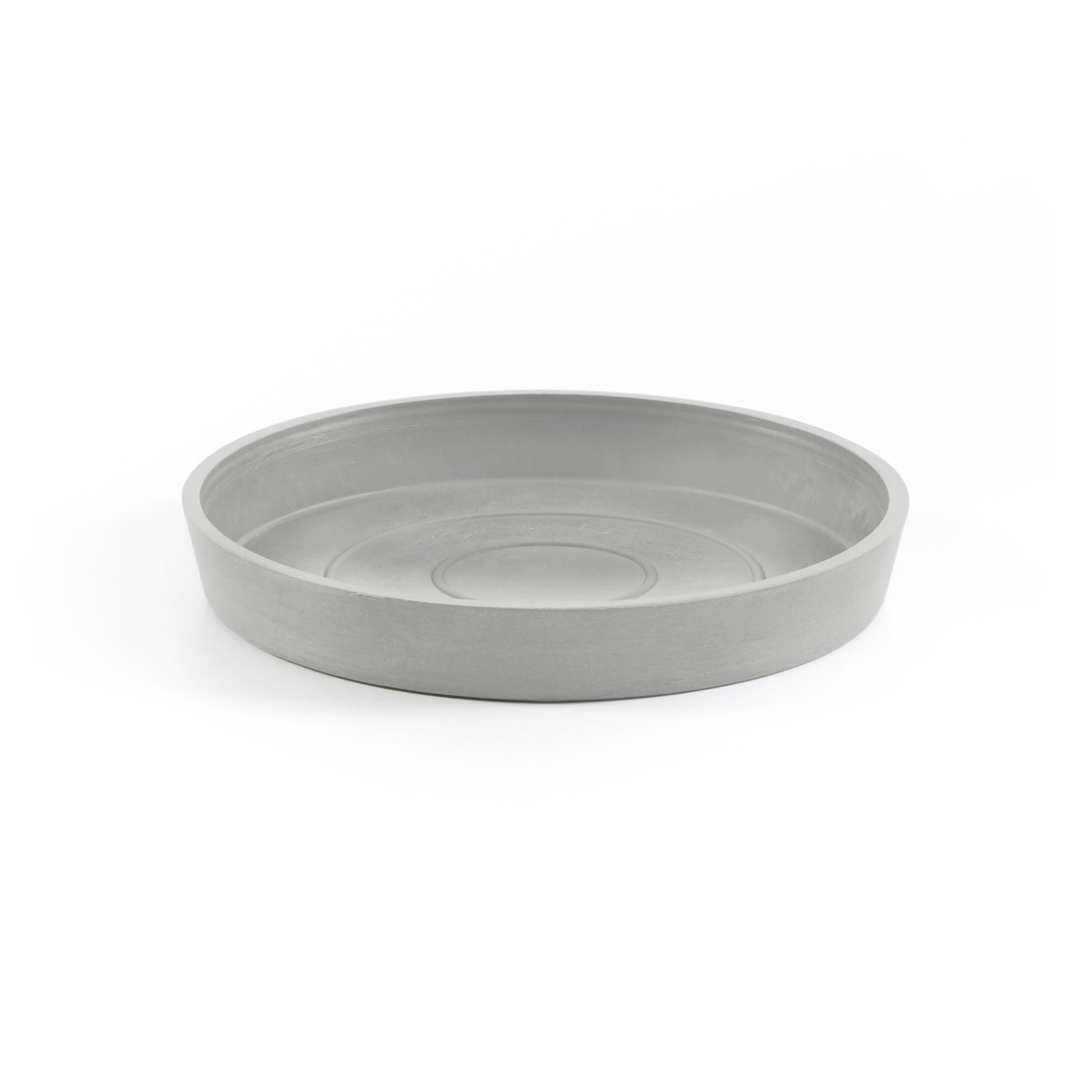 Small Round Saucer - 7 in x 7 in x 1 in - White Grey - White Grey,7 in x 7 in x 1 in