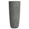 Lofto Tall Planter – Grey Stone Finish – Fiberglass Indoor/Outdoor and Weather-Resistant Large Planter (14.5" D x 30.5" H Exterior, 13.4" D x 30.3" H Interior) - Grey Stone,14.5 in x 14.5 in x 30.5 in - Grey Stone,14.6 in diam. x 30.5 in - Grey Stone - Grey Stone,14.6 in diam. x 30.5 in