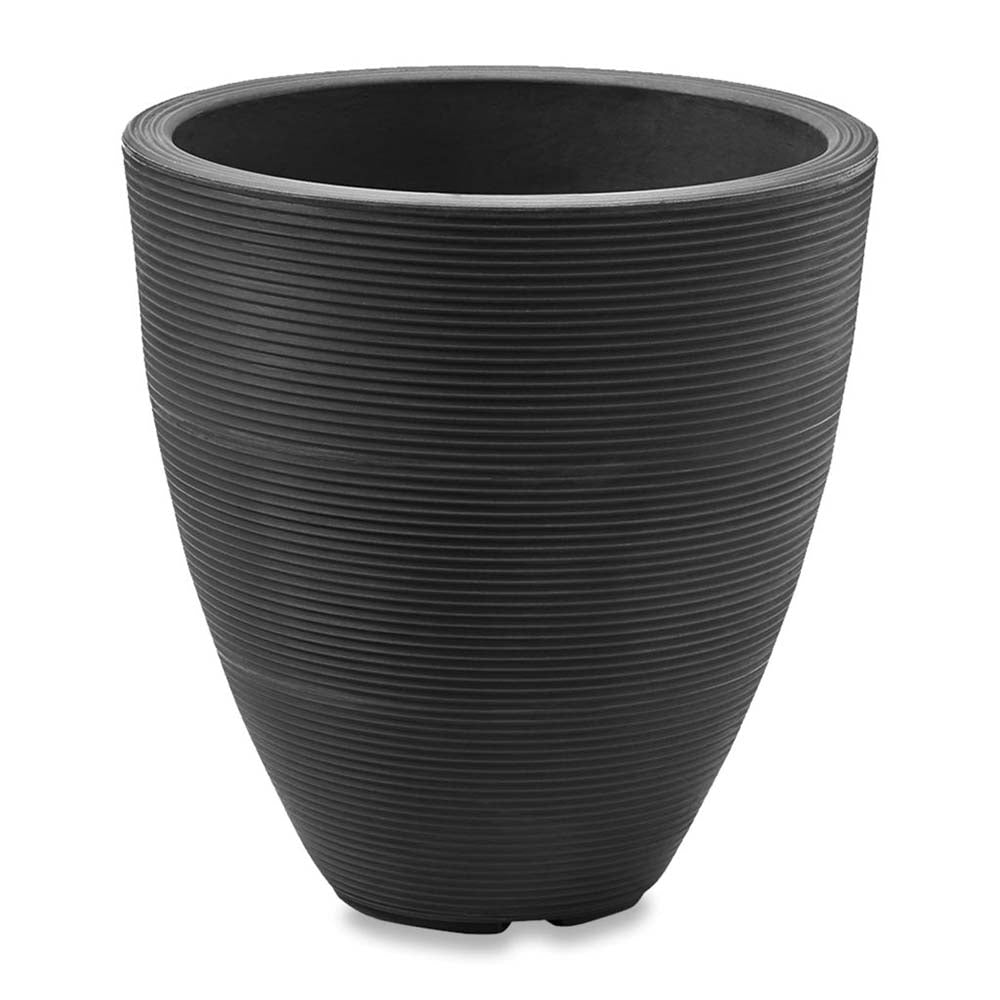 Delano Medium Tall Plastic Planter - 16 in x 16 in x 17.5 in - Caviar Black - Caviar Black,16 in x 16 in x 17.5 in
