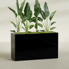Darwin Extra Large Long Rectangle Fiberglass Planter - 72 in x 24 in x 42 in - Gloss Black - Gloss Black,72 in x 24 in x 42 in