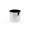 Small Round Metallic Plastic Planter - 12 in x 12 in x 7 in - Mirror Chrome