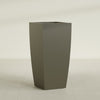 Toulan Extra Large Tall Tapered Square Fiberglass Planter - 23 in x 23 in x 48 in - Matte Bronze - Matte Bronze,23 in x 23 in x 48 in